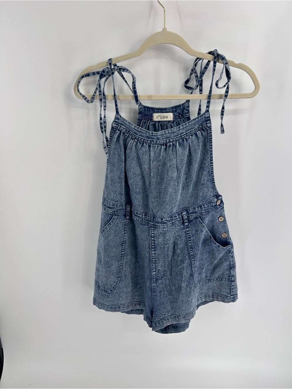 C’isa Tie-Shoulder Romper - Size Large